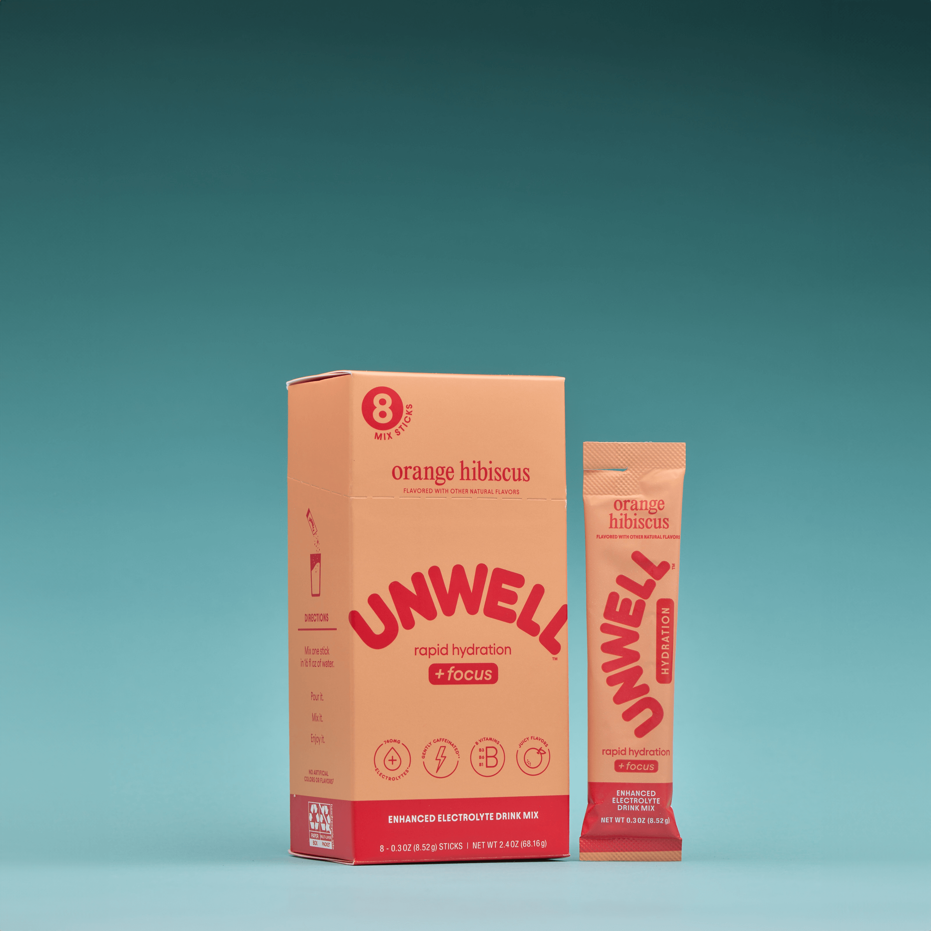 Orange Hibiscus Electrolyte Sticks – UNWELL BEVERAGES